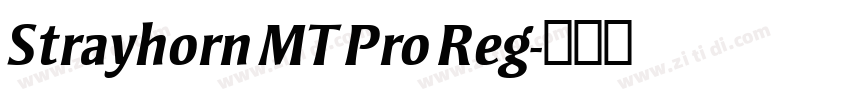 Strayhorn MT Pro Reg字体转换
